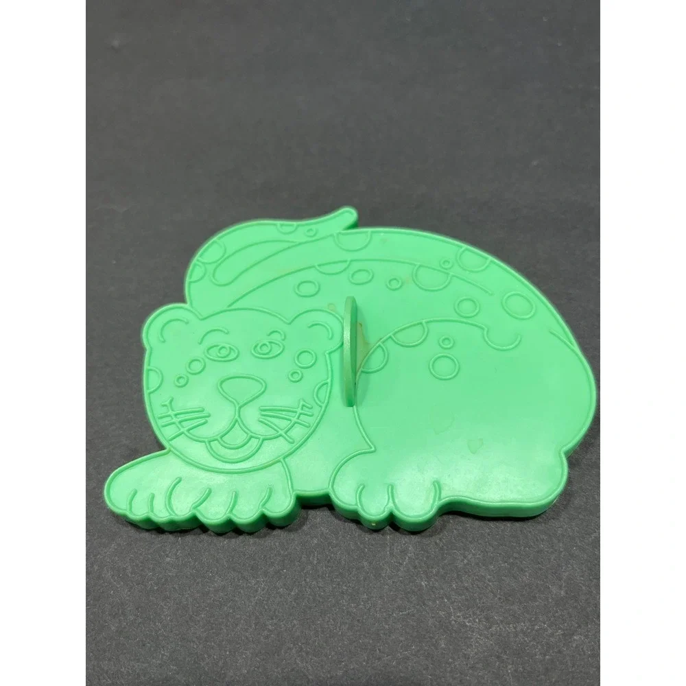 Vintage 1990 Wilton Zoo Animal Cookie Cutter Set Green Lion Elephant Hippo